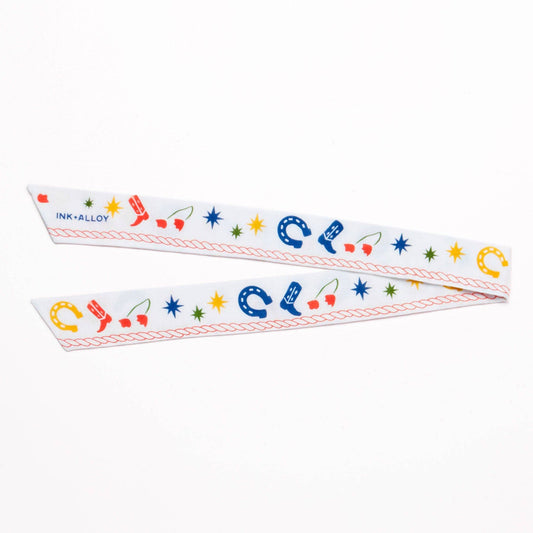 Camile Skinny Scarf Western Print