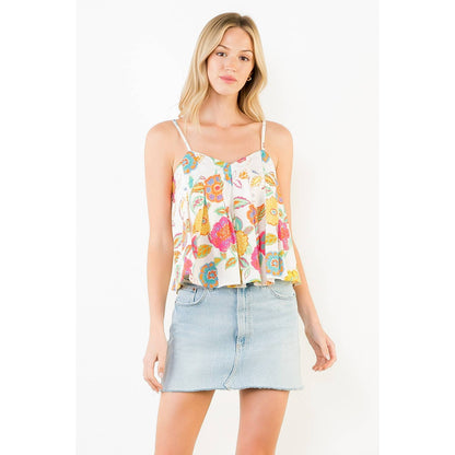 Floral Spaghetti Strap Tank Top