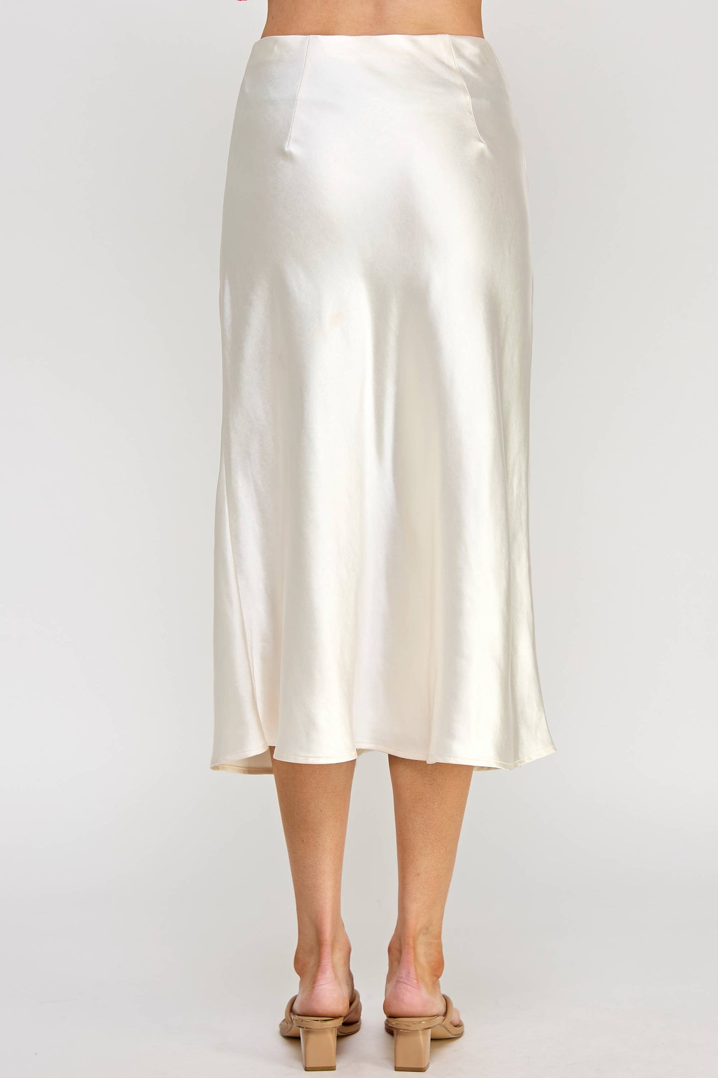 RS-9602-6 Satin Midi Skirt Pearl - BAY WINDOW