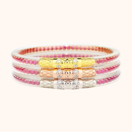 Epic Pink Three Queens All Weather Bangle Set - BAY WINDOW