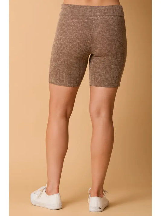 Rib Knit Biker Shorts - BAY WINDOW
