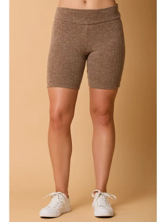 Rib Knit Biker Shorts - BAY WINDOW