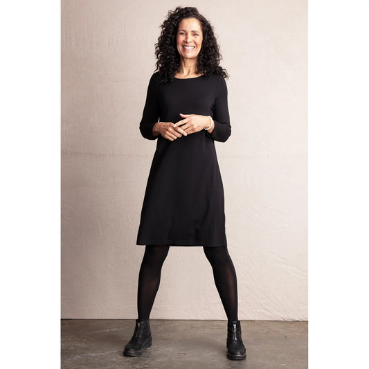 Core Travel Solid City Dress - Black - BAY WINDOW