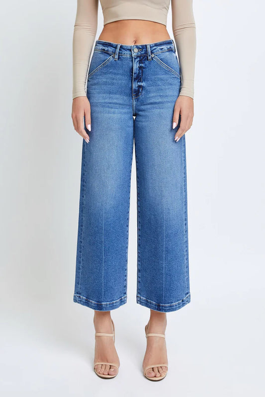 26" Inseam Nori Cropped Wide Leg Trouser - BAY WINDOW