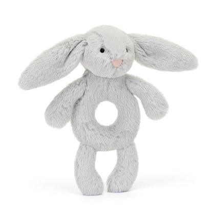Bashful Silver (Grey) Bunny Ring Rattle - BAY WINDOW