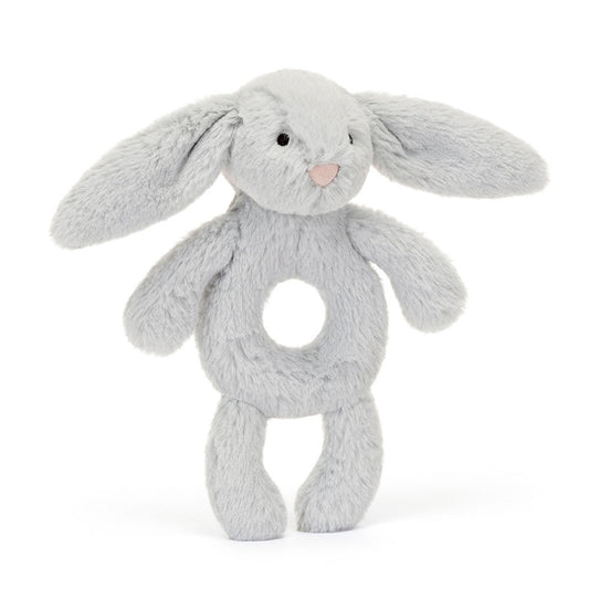 Bashful Silver (Grey) Bunny Ring Rattle - BAY WINDOW