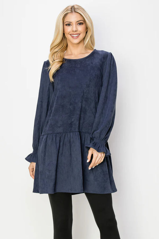 Alize Stretch Suede Tunic Dress - BAY WINDOW