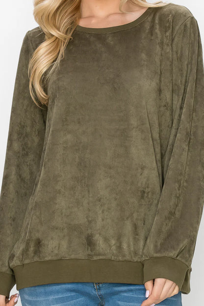 Alisa Stretch Suede Top - BAY WINDOW