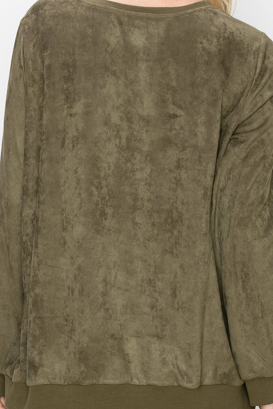 Alisa Stretch Suede Top - BAY WINDOW