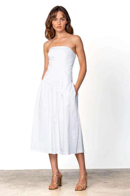 Miranda Dress - White/Pink/Green - BAY WINDOW