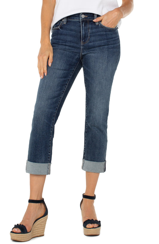 Charlie Crop Wide Rolled Cuff - Wells - BAY WINDOW