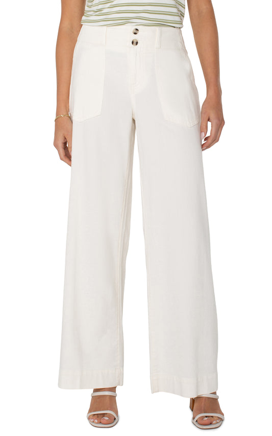 Utility Patch Pocket Wide Leg - Whipped Cream - BAY WINDOW