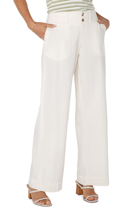 Utility Patch Pocket Wide Leg - Whipped Cream - BAY WINDOW