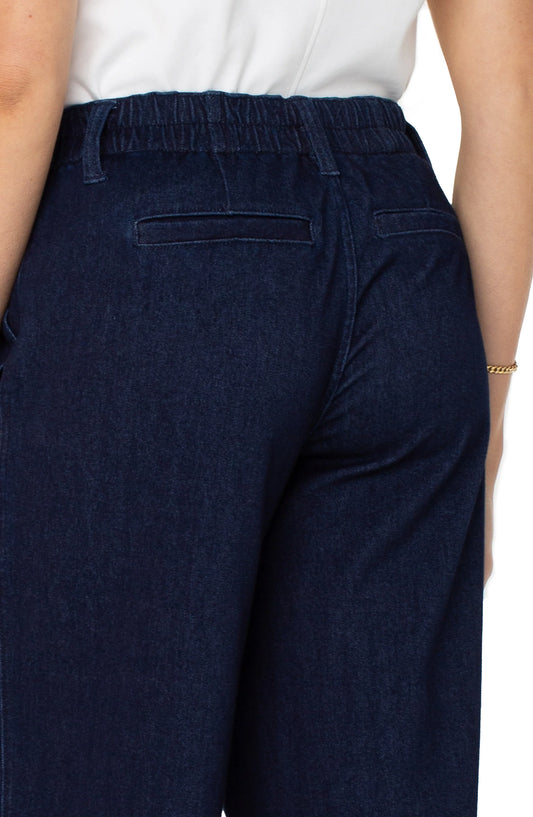 Wide Leg Cargo Crop - Indigo Rinse - BAY WINDOW