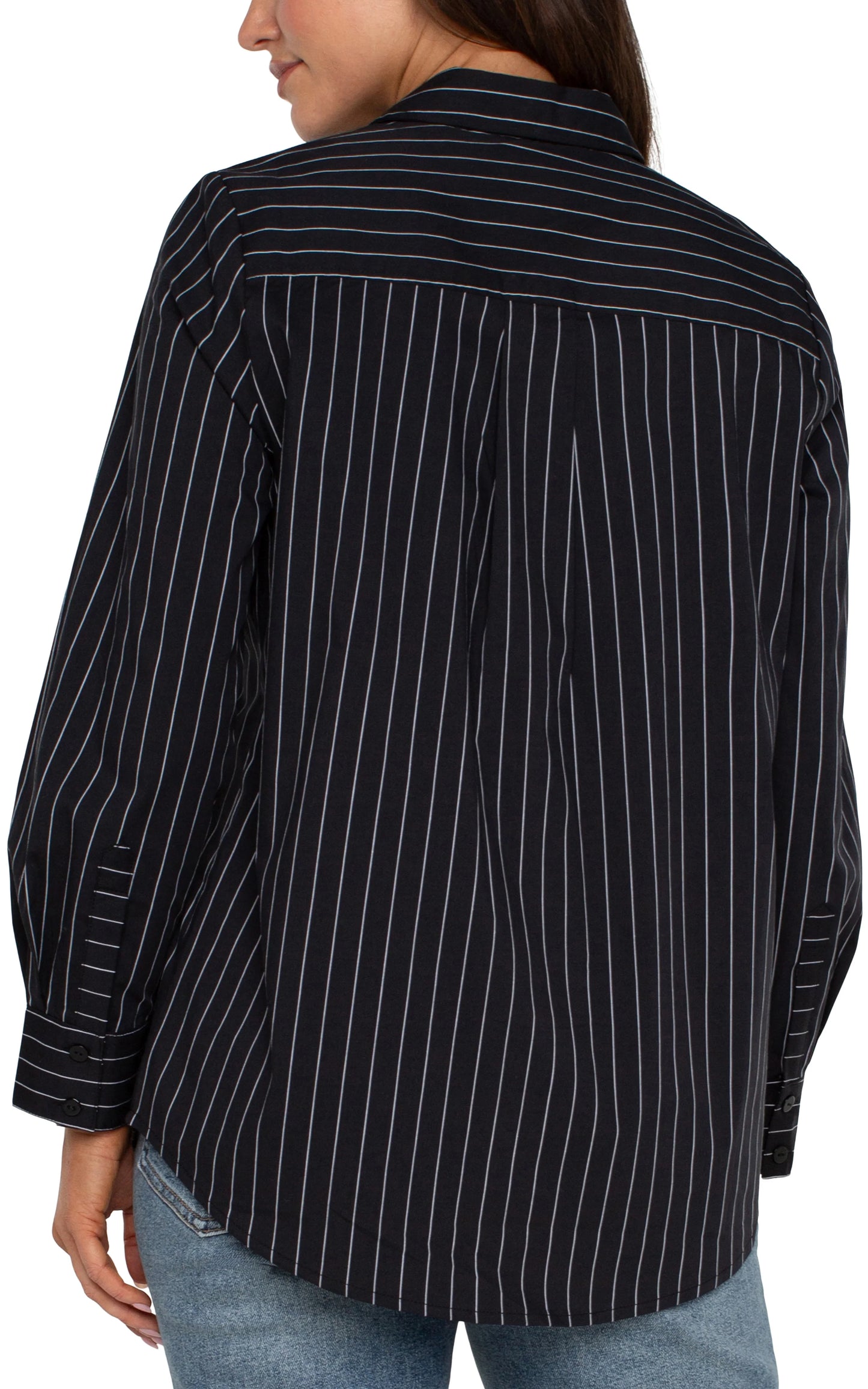 Classic Fit Button Front Poplin Shirt - BAY WINDOW