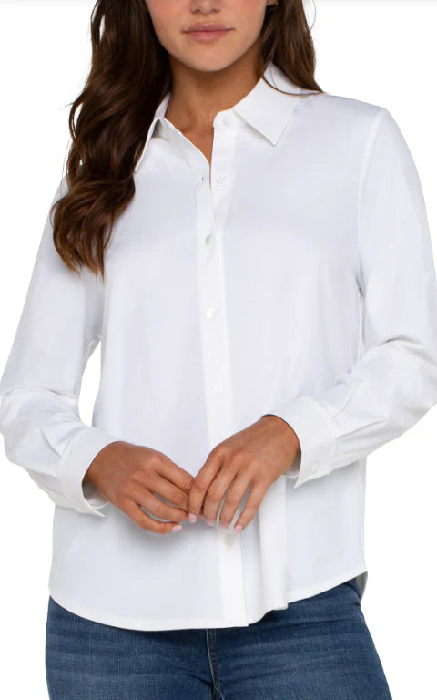 LS Button Front Knit Shirt - BAY WINDOW