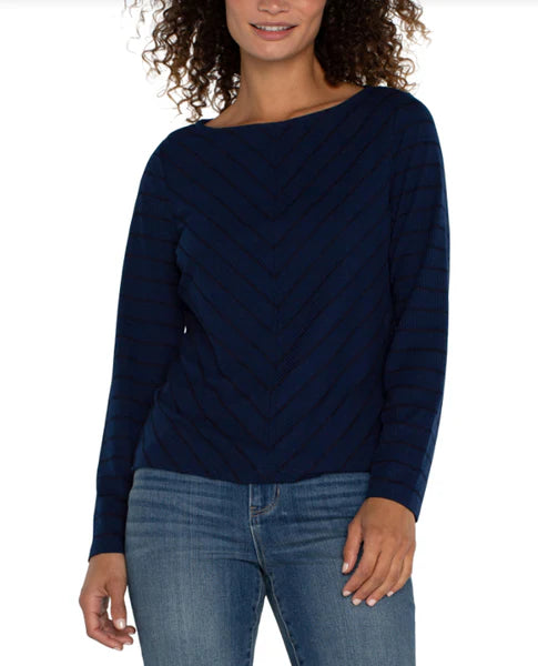 Milter Boat Neck Knit Top - BAY WINDOW