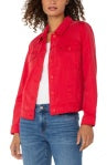 Trucker Jacket w/ Shirred Back - Geranium - BAY WINDOW