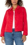 Trucker Jacket w/ Shirred Back - Geranium - BAY WINDOW