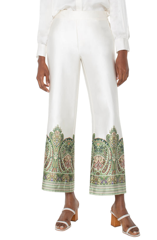 Pull On Wide Leg 27" - Cream/Olive/Paisley/Pear - BAY WINDOW