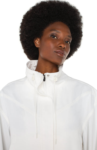Zip Up Dolman Jacket - Porcelain - BAY WINDOW