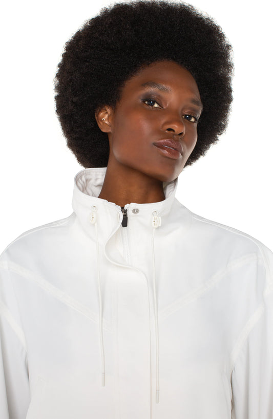 Zip Up Dolman Jacket - Porcelain - BAY WINDOW