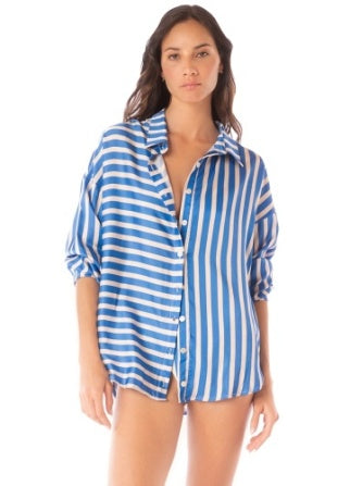 Azure Stripes Manele Shirt - BAY WINDOW