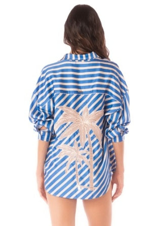 Azure Stripes Manele Shirt - BAY WINDOW