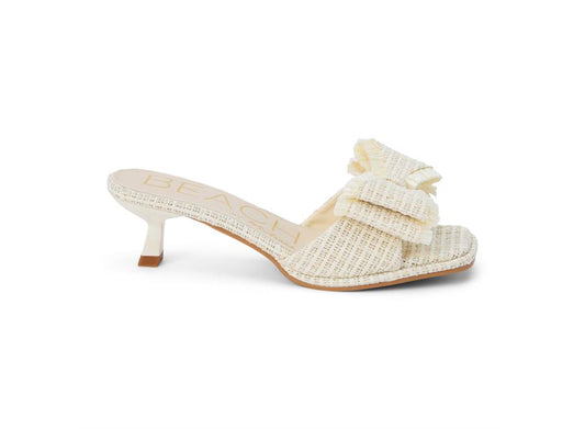 Penelope Kitten Heel - White - BAY WINDOW