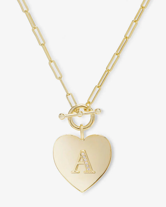 Love Letters Heart Medallion Necklace - BAY WINDOW