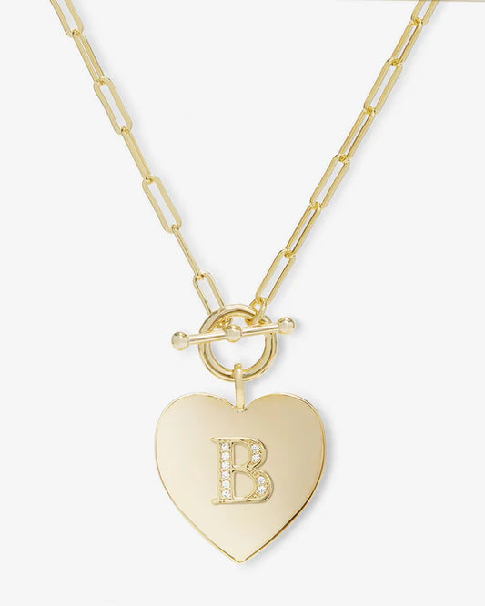 Love Letters Heart Medallion Necklace - BAY WINDOW