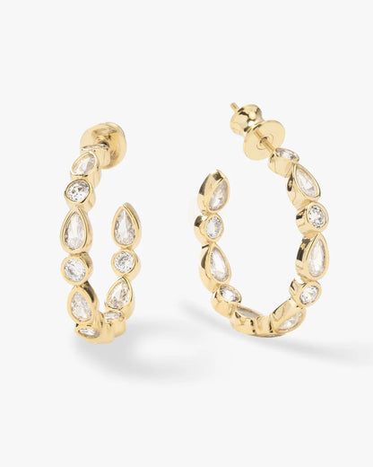 Isla Hoops 1" - Gold/White - BAY WINDOW