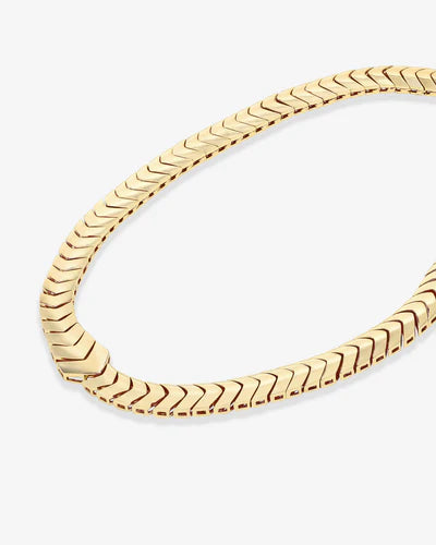 Serpent Herringbone Collar 18" - BAY WINDOW