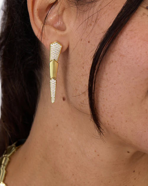 Pave XL Serpent Drop Earrings - BAY WINDOW
