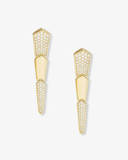 Pave XL Serpent Drop Earrings - BAY WINDOW