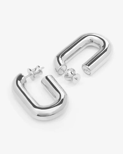 Frankie Chain Huggies Hoops - BAY WINDOW