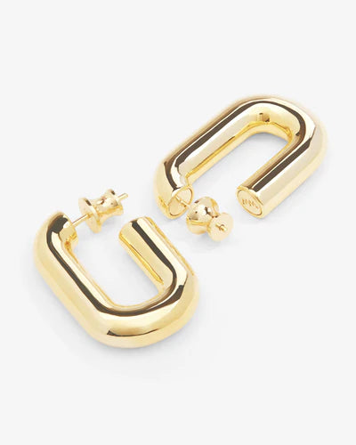 Frankie Chain Huggies Hoops - BAY WINDOW