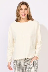 Ocean Front Terry Relaxed Roll Neck Tee