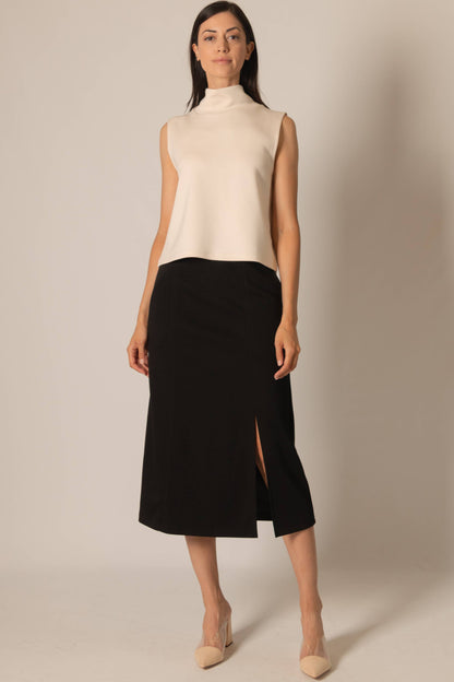 P. CILL Butter Modal Midi Side Slit Skirt - BAY WINDOW