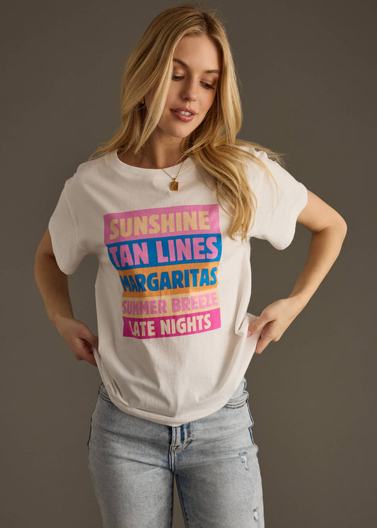Summer Block List Tee - BAY WINDOW