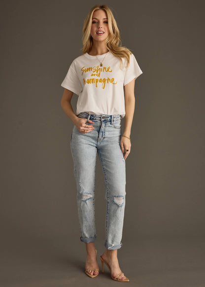 Sunshine and Champagne Tee - BAY WINDOW