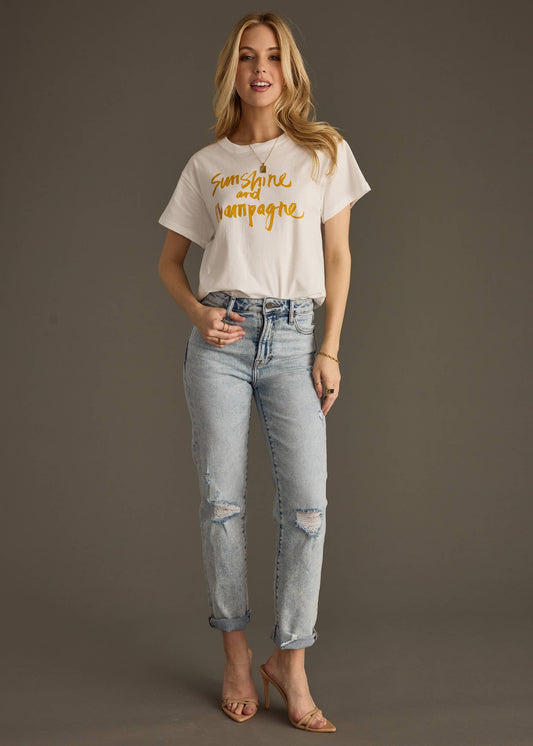 Sunshine and Champagne Tee - BAY WINDOW
