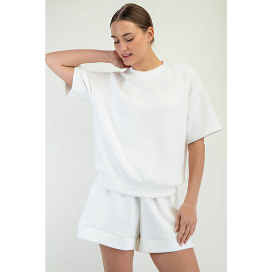 Modal Scuba Basic Short Sleeve Top - BAY WINDOW