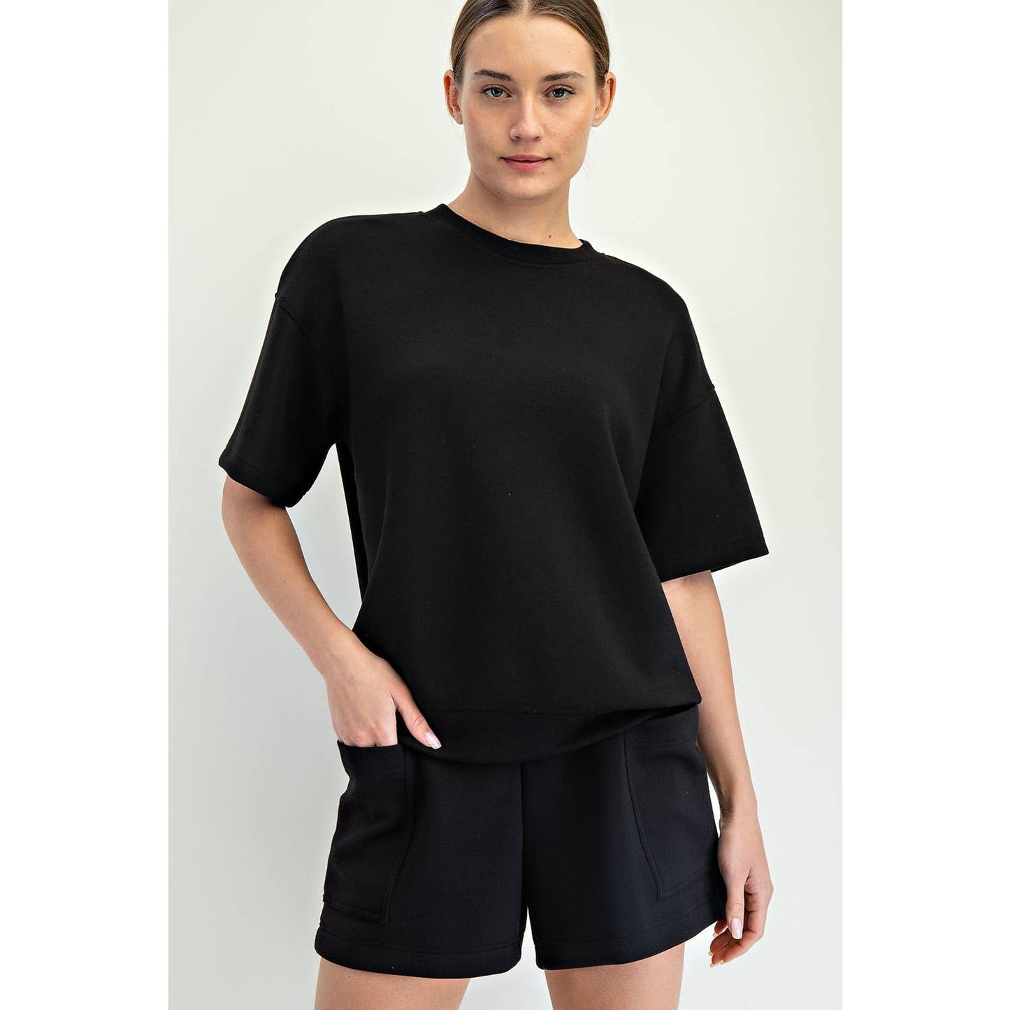 Modal Scuba Basic Short Sleeve Top - BAY WINDOW