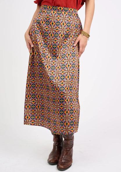 Midi Print Skirt