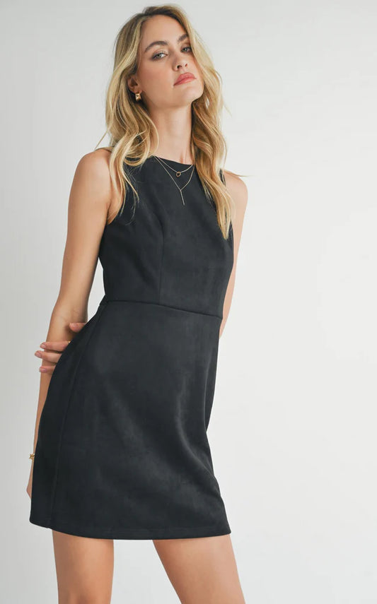 Tuscany Faux Suede Mini Dress - BAY WINDOW