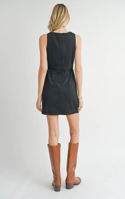 Tuscany Faux Suede Mini Dress - BAY WINDOW