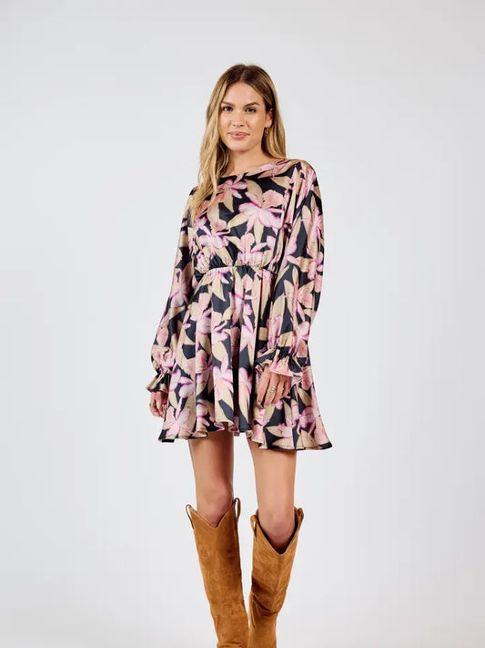 Candlelight Dolman Sleeve Mini Dress - BAY WINDOW