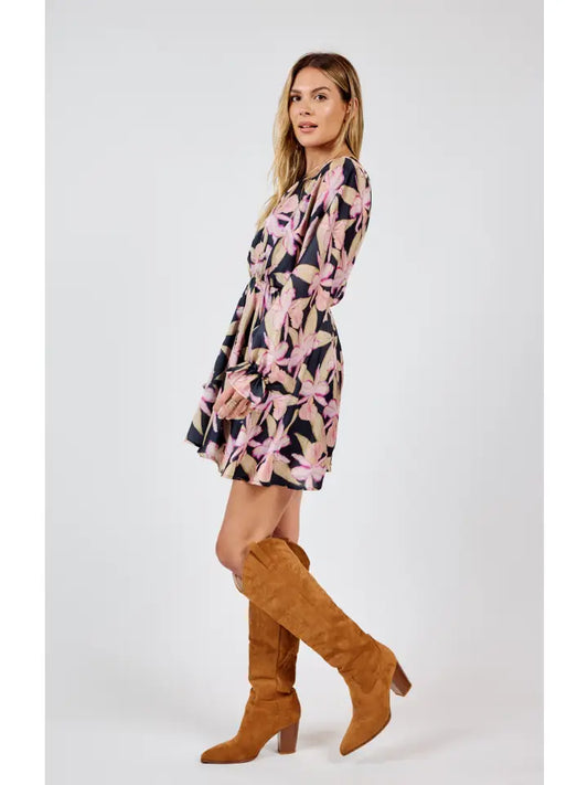 Candlelight Dolman Sleeve Mini Dress - BAY WINDOW