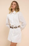 Sundream Eyelet Shirt Mini Dress - White - BAY WINDOW